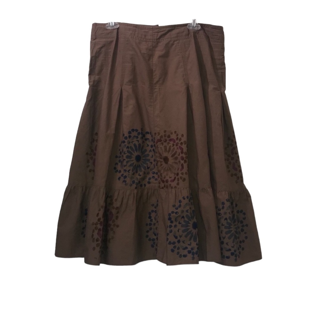 DKNY Chocolate Brown Floral skirt. Size 10 GUC - Picture 4 of 7